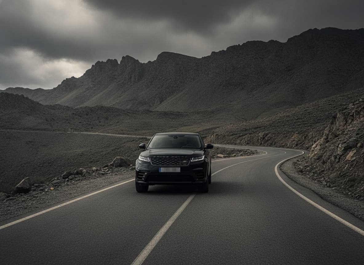 Range Rover, mountain road
