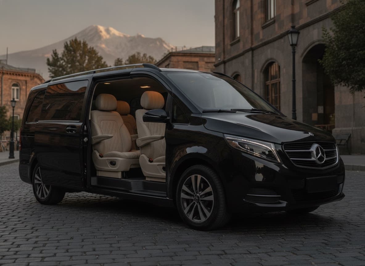 Mercedes-Benz V-Class, side door open