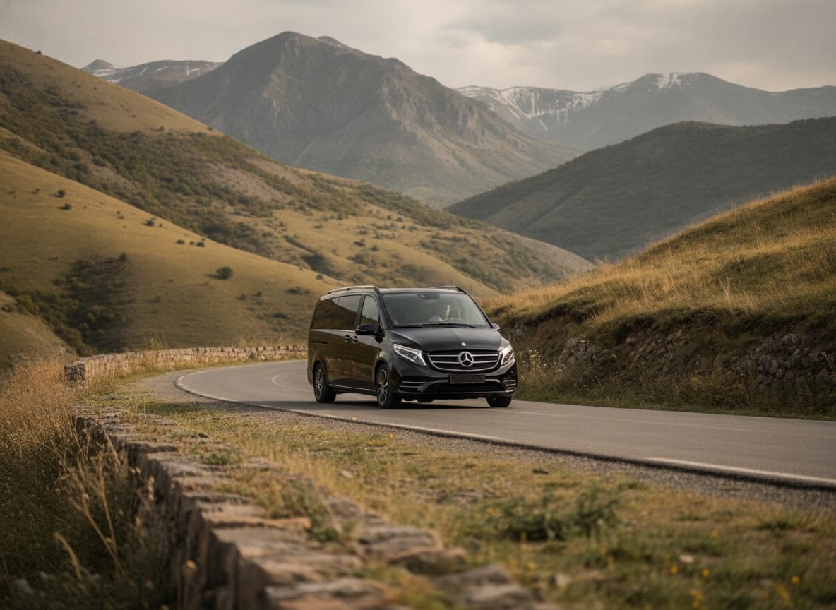 mountain road, V-Class